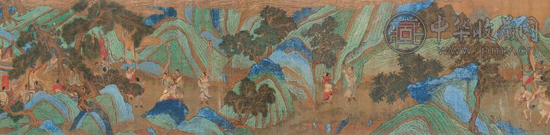 赵子昂(款) 轩辕问道图 手卷 绢本