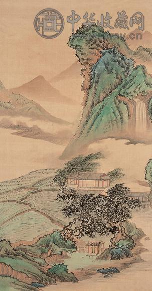 山水 立轴 绢本设色