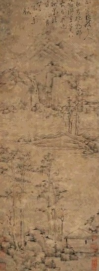 山水 立轴 纸本水墨