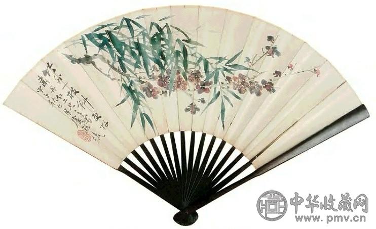 姚虞琴 竹 书法 扇面 纸本