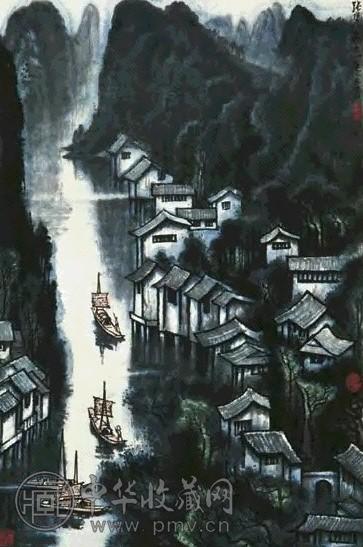张凭 山水 立轴 纸本