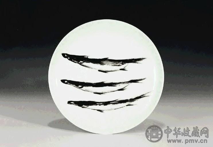 林风眠画三鱼盘