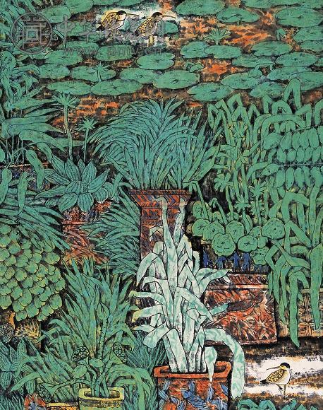 洪家泳 春色无声 镜心