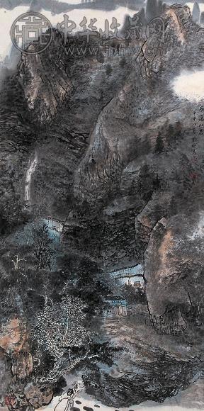 陈野林 雁荡山居 镜心