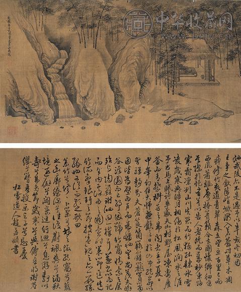 管道昇(款) 山水 手卷 绢本