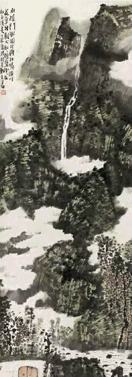 张捷 山水 立轴 设色纸本