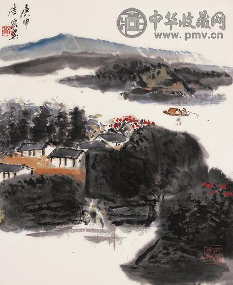 唐云 1980年作 石涛遗意 镜心 设色纸本