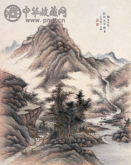 王二水 1922年作 南田诗意 镜心 设色纸本