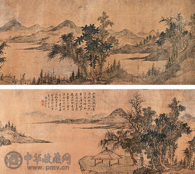 王昱 山水手卷 手卷 设色纸本