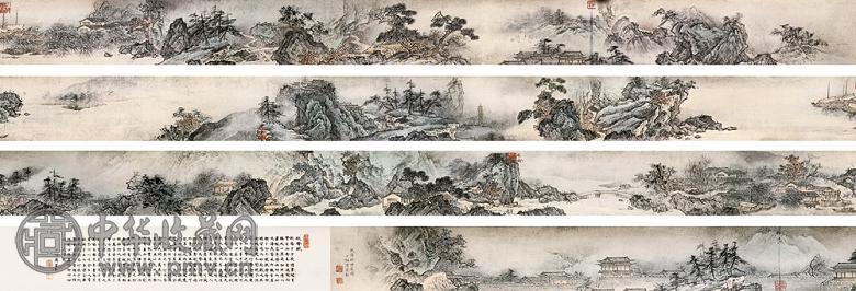 陈少梅 欧阳修秋声赋手卷 手卷 设色纸本