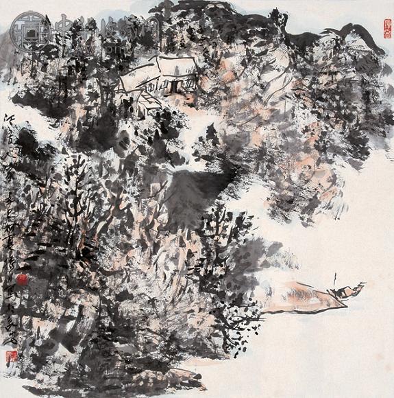 赵振川 江居人家 镜心