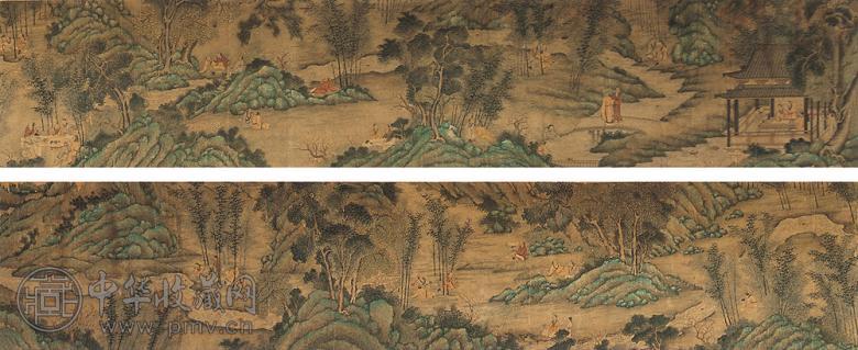 竹林雅集图 手卷 设色纸本