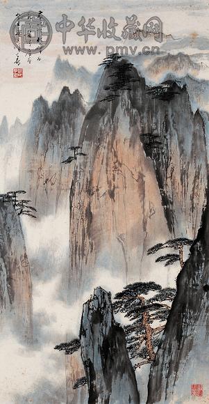 徐子鹤 1973年作 黄山天都峰 镜心 设色纸本