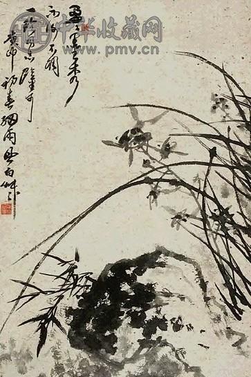 蒋凤白 兰竹 镜心 水墨纸本