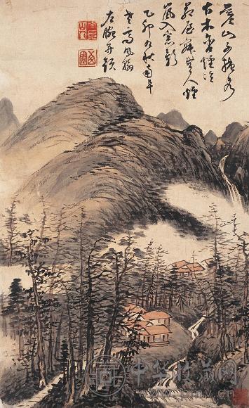 高凤翰 1735年作 山水 立轴 设色纸本