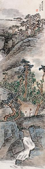 方若 山水 立轴 纸本