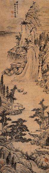 黄向坚 山水 立轴 水墨纸本