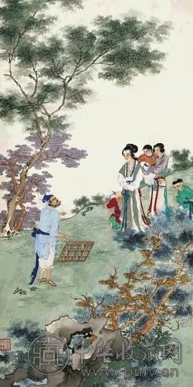 金协中 人物 图轴 纸本设色