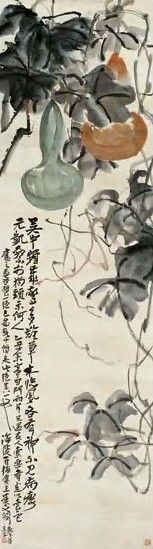 凌文渊 葫芦 立轴 设色纸本