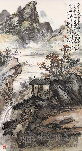 赵云壑 樵林运岫图 镜心 设色纸本