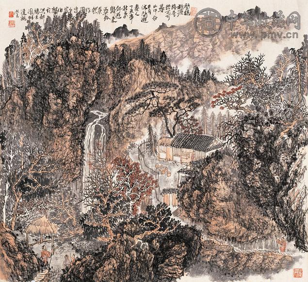 漆伯麟 1997年作 山中好日月 镜心 设色纸本