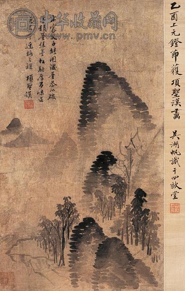 项圣谟 1645年作 山水 立轴 水墨纸本