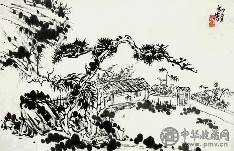 潘天寿 山水小品 立轴 纸本