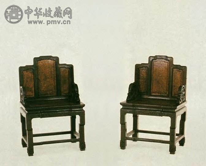 清晚期 鸡翅木太师椅(1对)