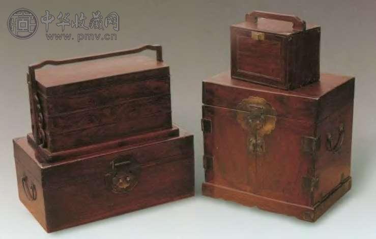 清 黄花梨官皮箱提盒(4件)