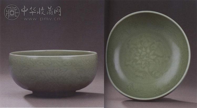 明初 龙泉窑画花花卉纹碗