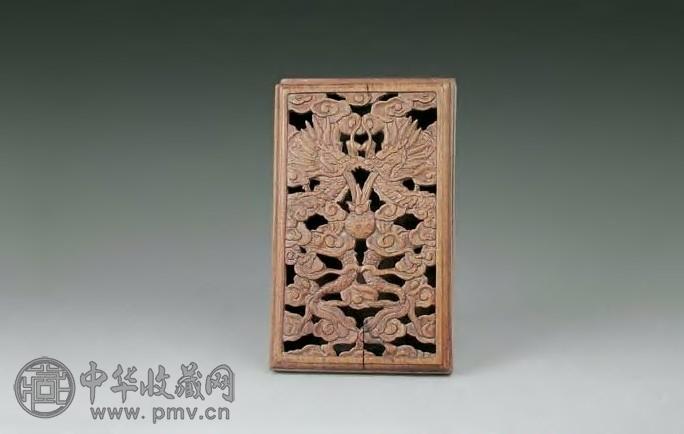 民国 花梨木龙纹盖盒