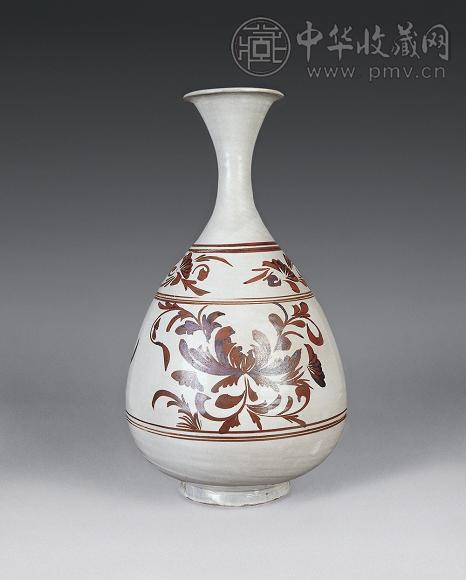 元 酱釉花卉大玉壶春