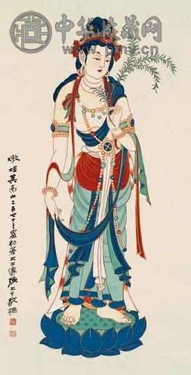 张大千 初唐大仕像