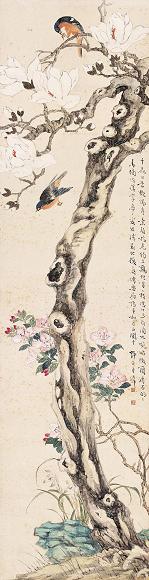 王师子 花鸟图 镜心 设色纸本 王师子 花鸟图 镜心 设色纸本