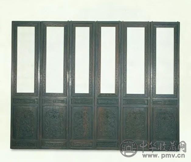 清乾隆 紫檀六扇隔扇