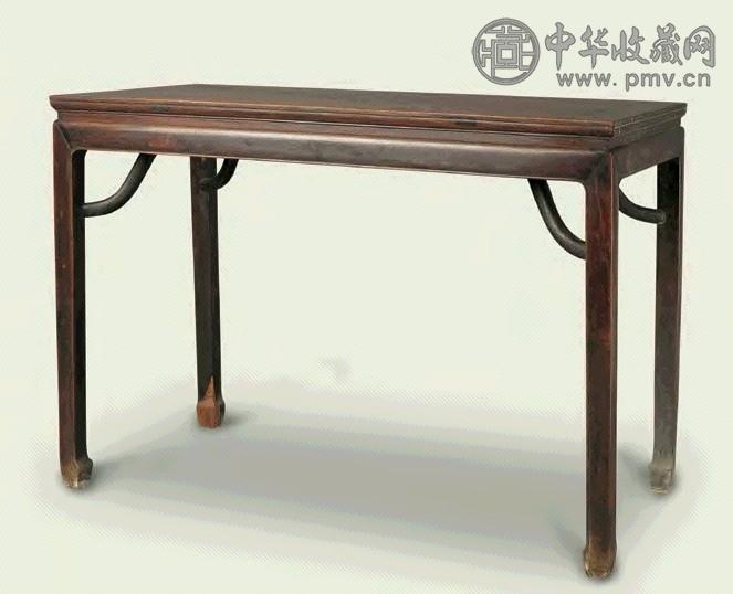 明 黄花梨霸王枨画桌