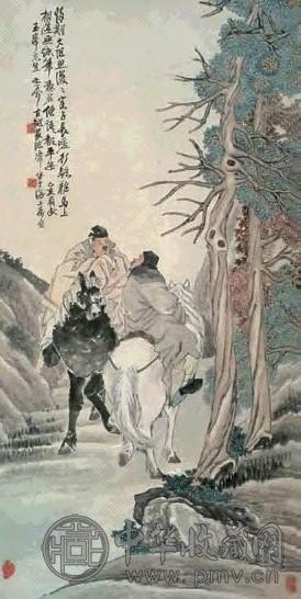 吴德璋 双骑图 镜心 纸本