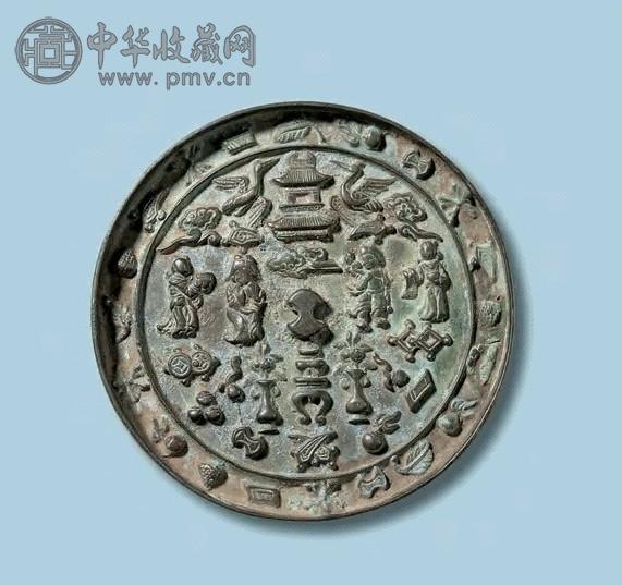 明代 人物多宝镜