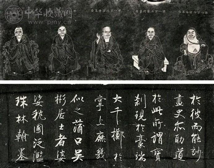 五百罗汉像附像赞拓片