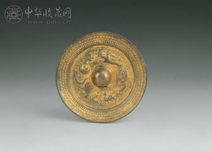 东汉 鎏金龙虎镜