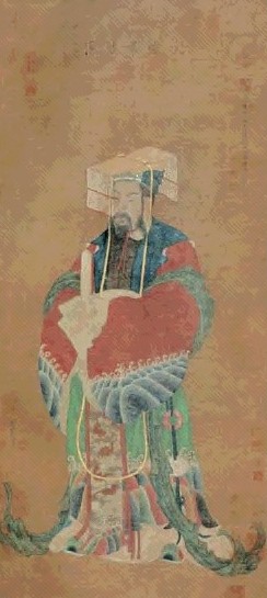 闫立本 文昌帝君像 立轴 设色