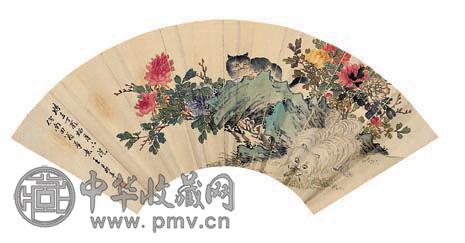 高辅臣 王鼎平 花卉 成扇 设色纸本