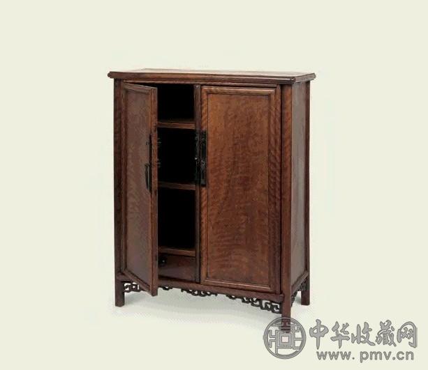 清康熙 桂圆木圆角小书柜