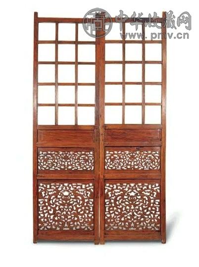 明末 黄花梨隔扇(1对)