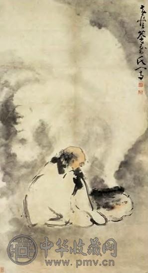 清 黄慎 练丹图 轴