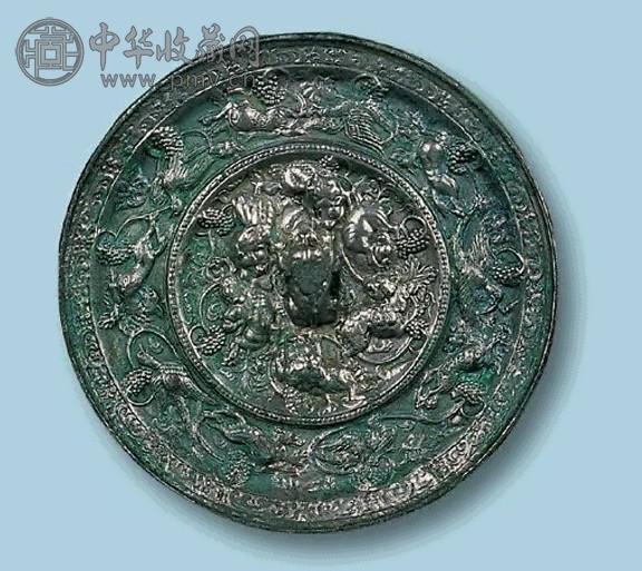 唐 海兽葡萄瑞兽镜