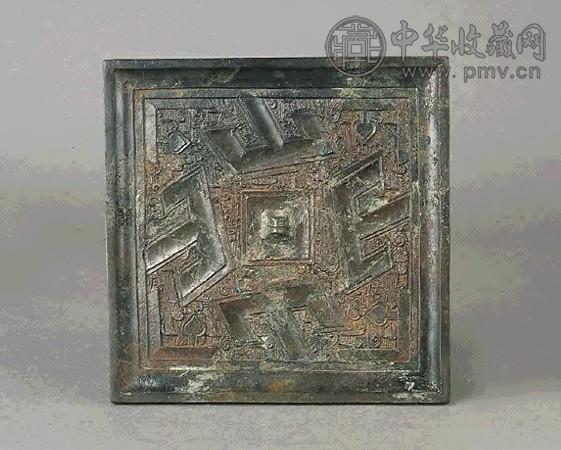 战国 方形四山镜