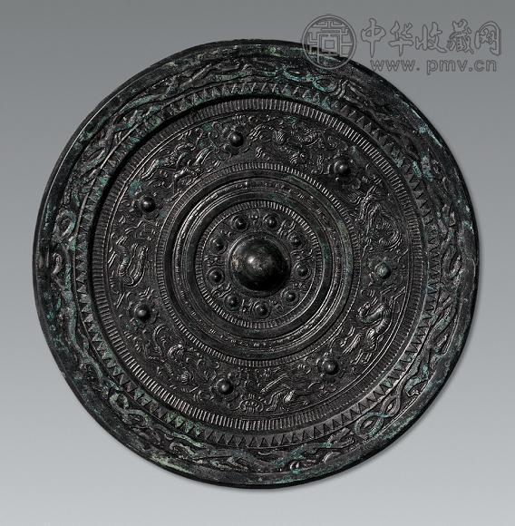 东汉 七乳画纹带镜