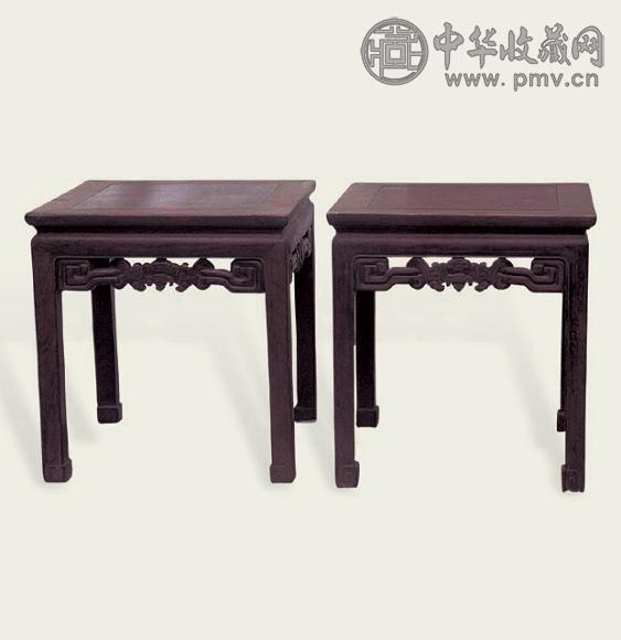 清 红木方凳(2件)