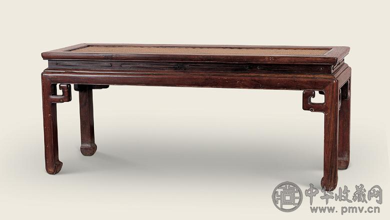 清 红木藤面苏式春凳